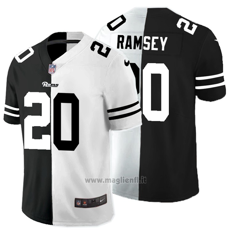 Maglia NFL Limited Los Angeles Rams Ramsey Black White Split